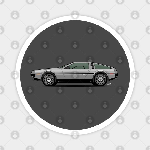 DeLorean DMC-12 side profile Magnet by RJW Autographics